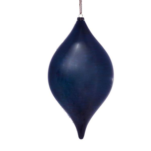 11.5" Midnight Blue Wood Grain Drop Ornament (2 pack)