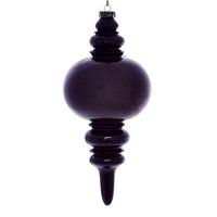 Vickerman 13" Plum Wood Grain Finial Ornament