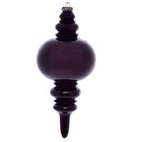 Vickerman 13" Burgundy Wood Grain Finial Ornament