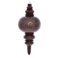 Vickerman 13" Pewter Wood Grain Finial Ornament