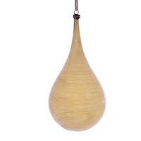 Vickerman 4" Tan Wood Grain Teardrop Ornament (2 pack)