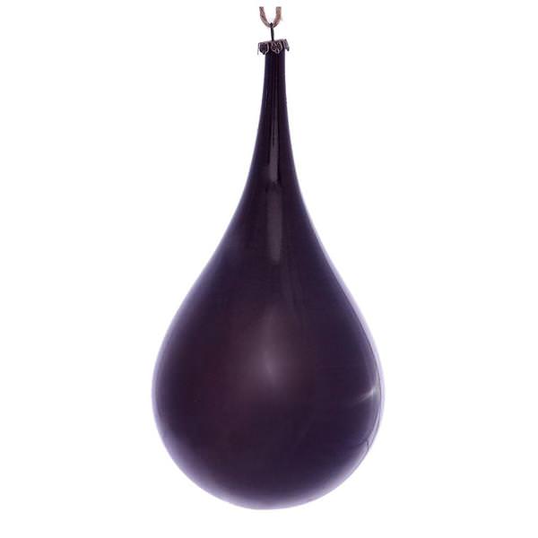 4" Plum Wood Grain Teardrop Ornament (2 pack)