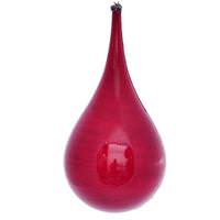 Vickerman 4" Red Wood Grain Teardop Ornament (2 pack)