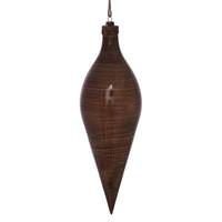 Vickerman 12" Brown Wood Grain Shuttle Ornament (2 pack)