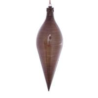Vickerman 12" Pewter Wood Grain Shuttle Ornament (2 pack)