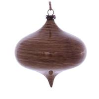 Vickerman 4" Brown Wood Grain Onion Ornament (6 pack)