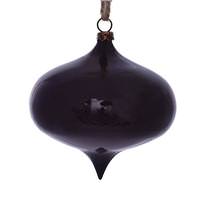 View 4" Plum Wood Grain Onion Ornament (6 pack)