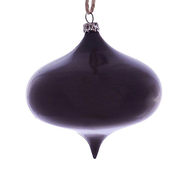4" Burgundy Wood Grain Onion Ornament (6 pack)