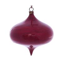 Vickerman 4" Red Wood Grain Onion Ornament (6 pack)