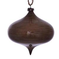 Vickerman 4" Pewter Wood Grain Onion Ornament (6 pack)
