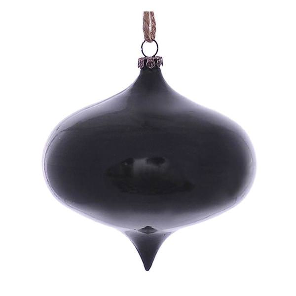 4" Moss Green Wood Grain Onion Ornament (6 pack)