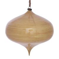 Vickerman 6" Tan Wood Grain Onion Ornament (2 pack)