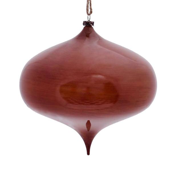 6" Copper Wood Grain Onion Ornament (2 pack)