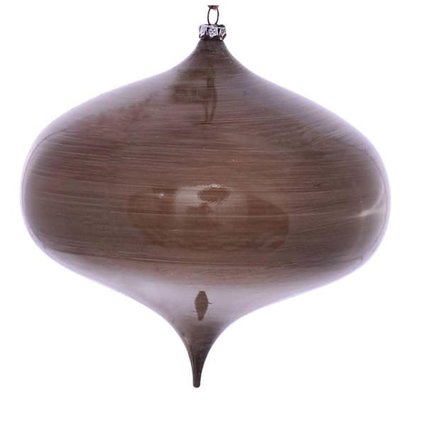 6" Pewter Wood Grain Onion Ornament (2 pack)