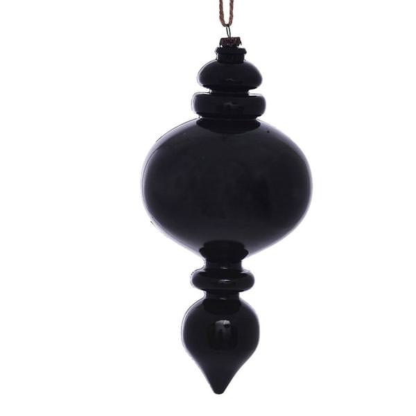9" Moss Green Wood Grain Round Finial Ornament (3 pack)
