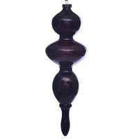 Vickerman 14" Plum Wood Grain Finial Ornament (3 pack)