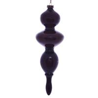 Vickerman 14" Burgundy Wood Grain Finial Ornament (3 pack)