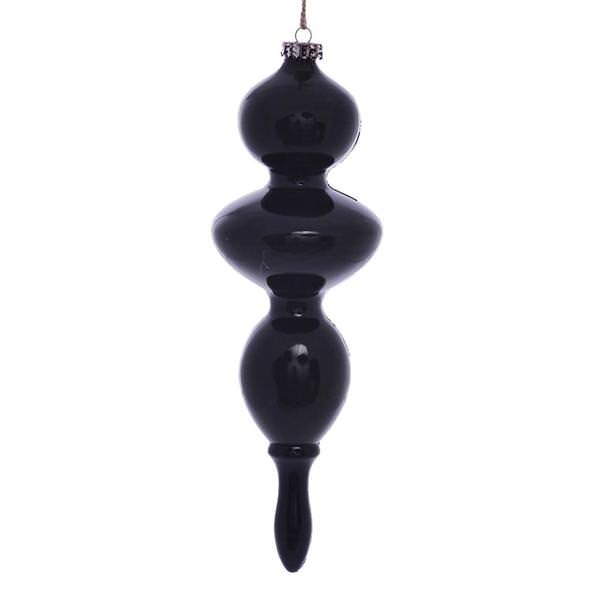 14" Moss Green Wood Grain Finial Ornament (3 pack)