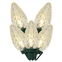 View 25 Light 16' Green Wire Warm White LED C9 String with 8" Spacing