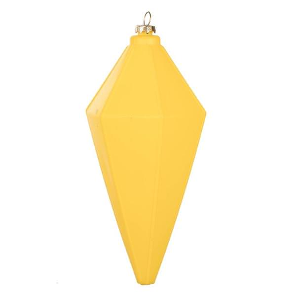 7" Yellow Matte Lantern Ornament (4 pack)