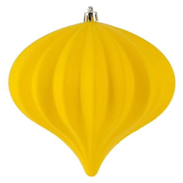 5.7" Yellow Matte Onion Ornament (3 pack)