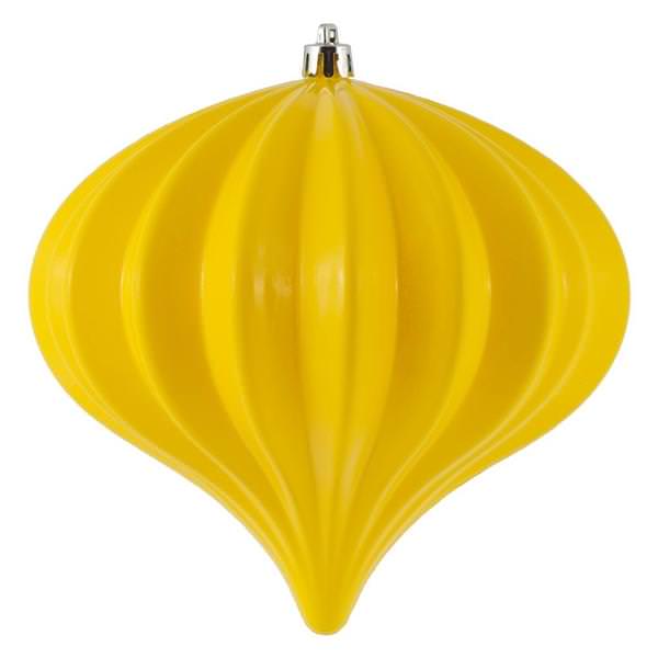 5.7" Yellow Shiny Onion Ornament (3 pack)