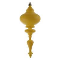 Vickerman 8.7" Yellow Matte Finial Ornament (3 pack)