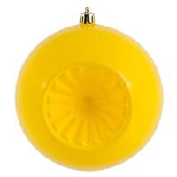 Vickerman 4.75" Yellow Shiny Star Brite Ball Ornament (4 pack)