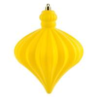 View 6" Yellow Matte Onion Drop Ornament (4 pack)