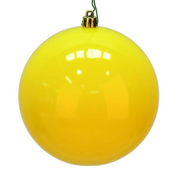 2.4" Yellow Matte Ball Christmas Ornament (60 Pack)