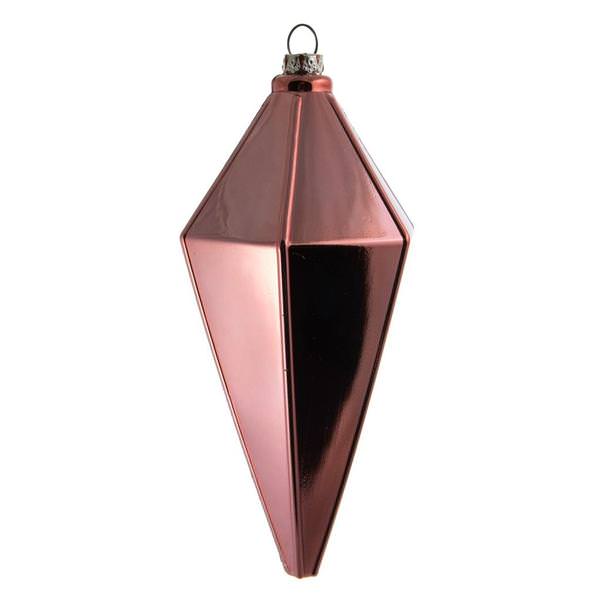 7" Coral Shiny Lantern Ornament (4 pack)