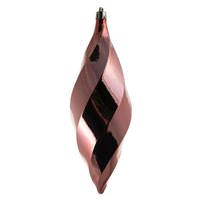 Vickerman 8" Coral Shiny Swirl Finial Ornament (6 pack)