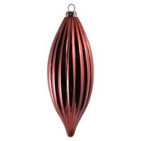Vickerman 8" Coral Shiny Line Finial Ornament (4 pack)