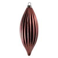 Vickerman 8" Coral Shiny Line Finial Ornament (4 pack)