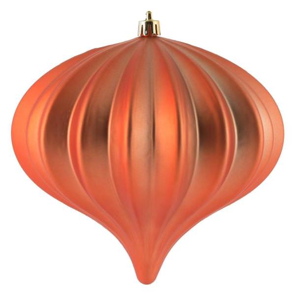 5.7" Coral Matte Onion Ornament (3 pack)