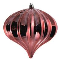Vickerman 5.7" Coral Shiny Onion Ornament (3 pack)