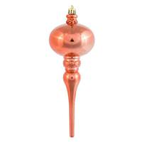 Vickerman 8" Coral Shiny Finial Ornament (3 pack)