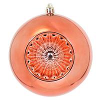 Vickerman 4.75" Coral Shiny Star Brite Ball Ornament (4 pack)