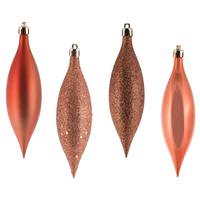 View 5.5" Coral 4 Finish Drop Christmas Ornament (8 Pack)