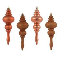 Vickerman 7" Coral 4 Assorted Finish Finial Ornament (8 pack)