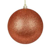 Vickerman 8" Coral Glitter Ball Ornament