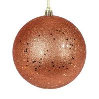 Vickerman 6" Coral Sequin Ball Christmas Ornament (4 Pack)