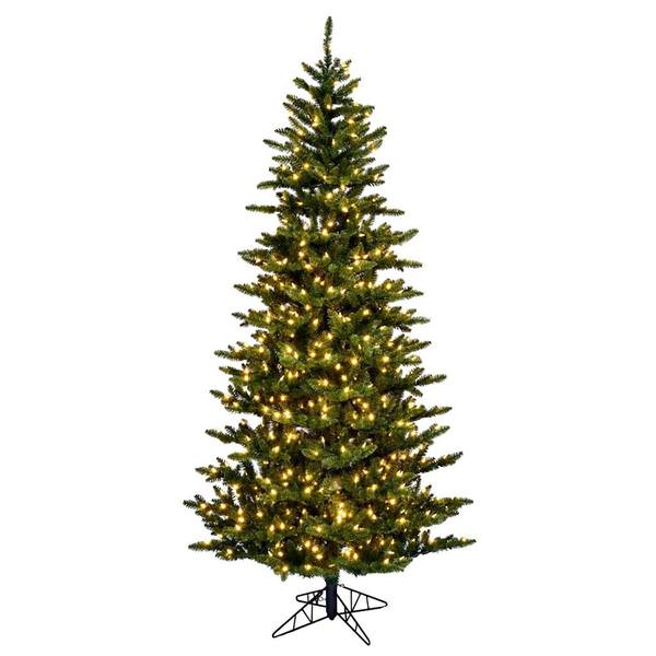 4.5' x 31" Artificial Natural Fraser Fir 250 Warm White Lights