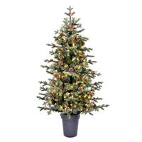 Vickerman 5' x 41" Artificial Potted Timberline 250 Clear Lights