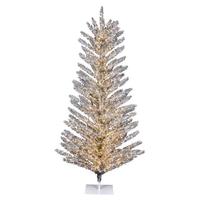 Vickerman 5' x 37" Vintage Aluminum Tree 700 Warm White Lights