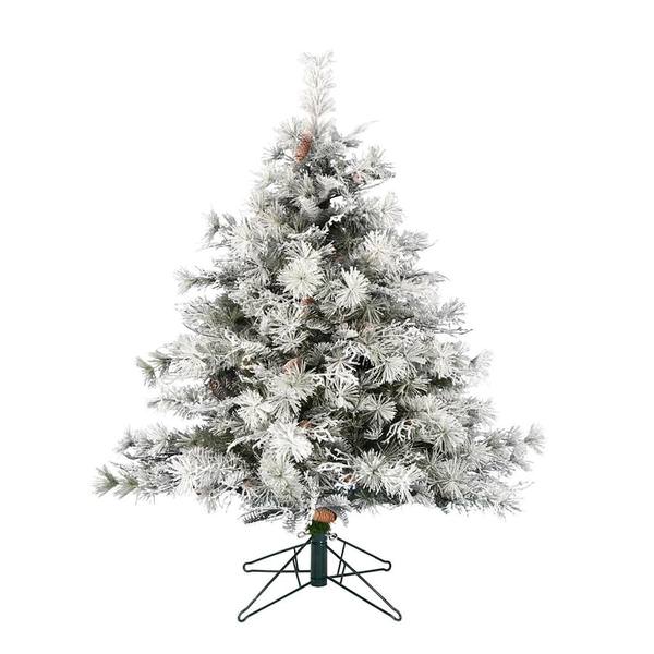 9' x 74" Artificial Flocked Cheshire Christmas Tree