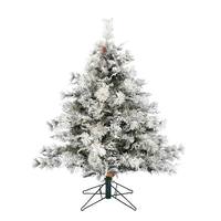 Vickerman 9' x 74" Artificial Flocked Cheshire Christmas Tree