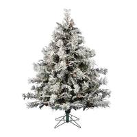 Vickerman 12' x 95" Artificial Flocked Cheshire Pine 2400 Warm White Lights Christmas Tree