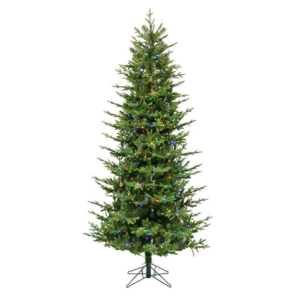 12' x 68" Artificial Hoboken Frasier 2000 Multi-Colored Lights Christmas Tree