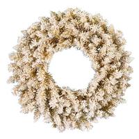 Vickerman 24" Artificial Frosted Gold Wreath